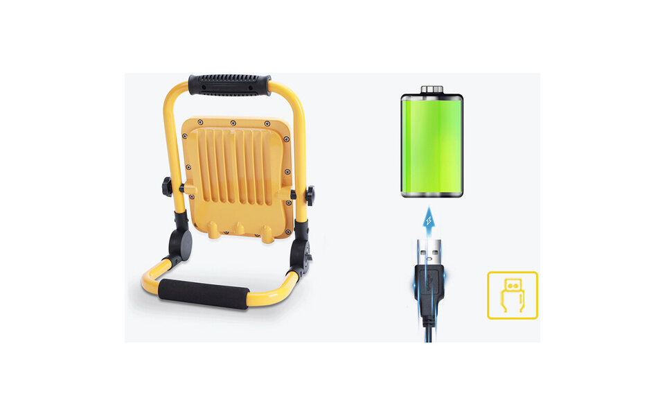 HLW LED Dimbare LED Bouwlamp 50W met Statief, Waterdicht IP65 & Verstelbaar, Koud Wit 6500K HLW LED Dimbare LED Bouwlamp 50W met Statief, Waterdicht IP65 & Verstelbaar, Koud Wit 6500K