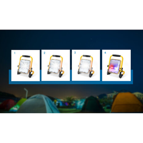 HLW LED LED Bouwlamp op Accu 100W - Dimbaar, Verstelbaar Statief, Waterdicht IP65, Koud Wit 6500K HLW LED LED Bouwlamp op Accu 100W - Dimbaar, Verstelbaar Statief, Waterdicht IP65, Koud Wit 6500K