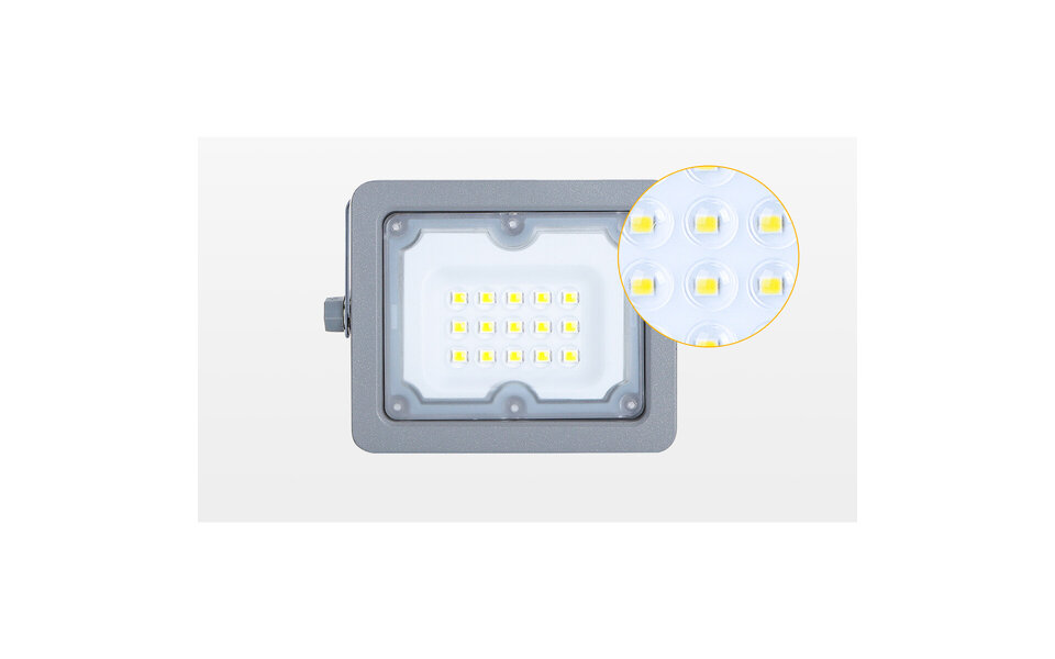 HLW LED Verstelbare LED Bouwlamp 100W - Witte Waterdichte LED Lamp IP65 Neutraal Wit HLW LED Verstelbare LED Bouwlamp 100W - Witte Waterdichte LED Lamp IP65 Neutraal Wit