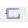 HLW LED Waterdichte Verstelbare LED Bouwlamp - Koud Wit 6000K - IP65, Witte Vloerlamp