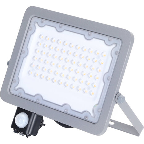 LED Bouwlamp 50W Verstelbaar - Waterdichte LED Bouwlamp & Wandlamp Met Sensor, Neutraal Wit