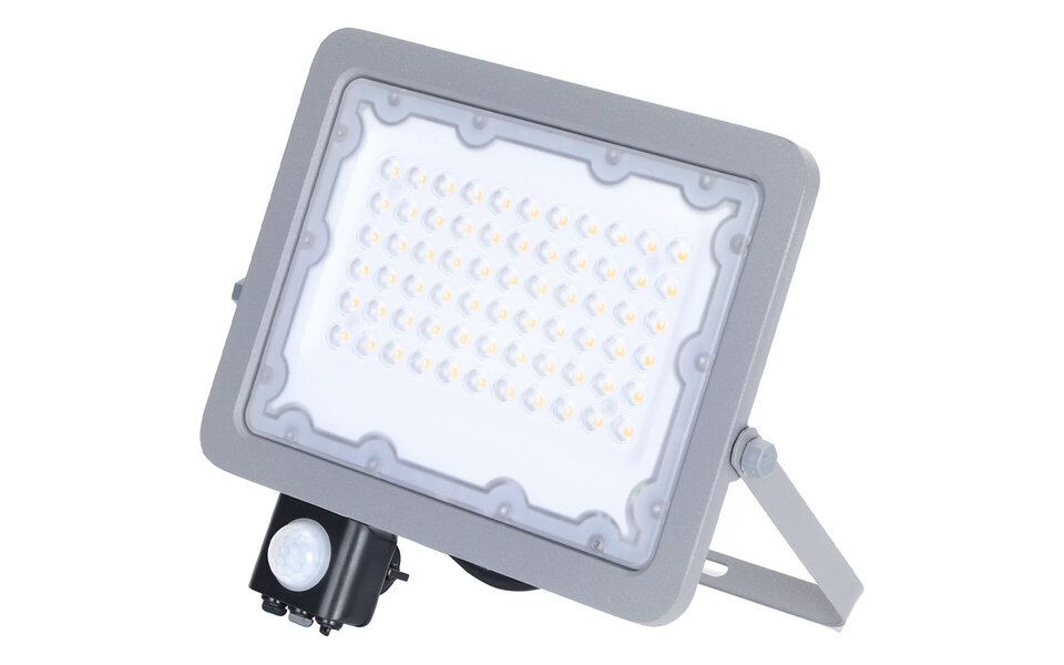 HLW LED LED Bouwlamp 50W Verstelbaar - Waterdichte LED Bouwlamp & Wandlamp Met Sensor, Neutraal Wit