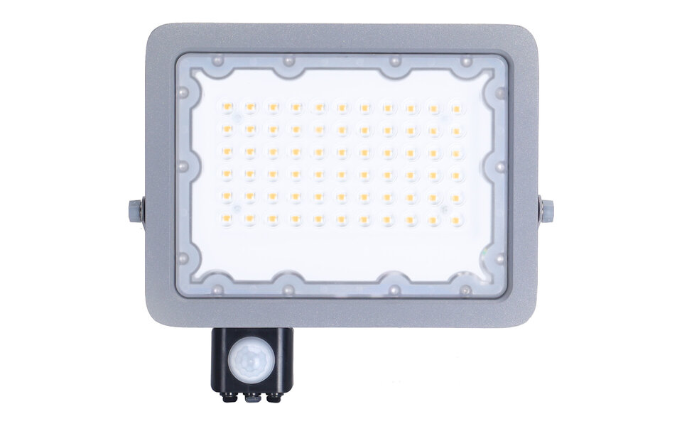 HLW LED LED Bouwlamp 50W Verstelbaar - Waterdichte LED Bouwlamp & Wandlamp Met Sensor, Neutraal Wit