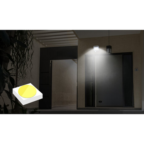 HLW LED LED Bouwlamp 50W Verstelbaar - Waterdichte LED Bouwlamp & Wandlamp Met Sensor, Neutraal Wit