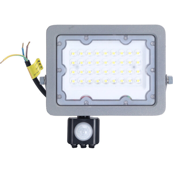 HLW LED Waterdichte LED Bouwlamp met Sensor 30W - Koud Wit 6500K - Verstelbaar & Aluminium