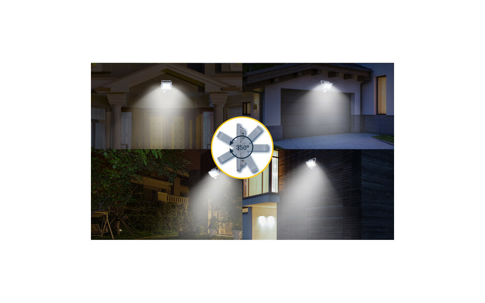 HLW LED Waterdichte LED Bouwlamp met Sensor 30W - Koud Wit 6500K - Verstelbaar & Aluminium
