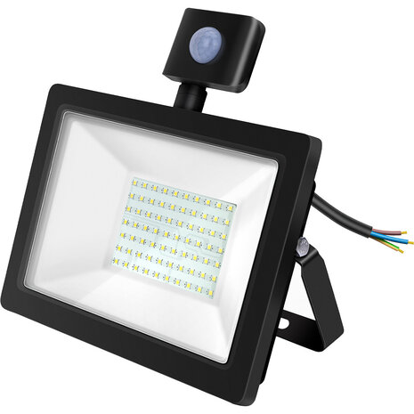 HLW LED Zwarte & Witte LED Bouwlamp en LED Wandlamp met Sensor, Waterdicht IP65, Koud Wit 6000K