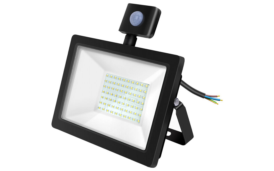 HLW LED Zwarte & Witte LED Bouwlamp en LED Wandlamp met Sensor, Waterdicht IP65, Koud Wit 6000K