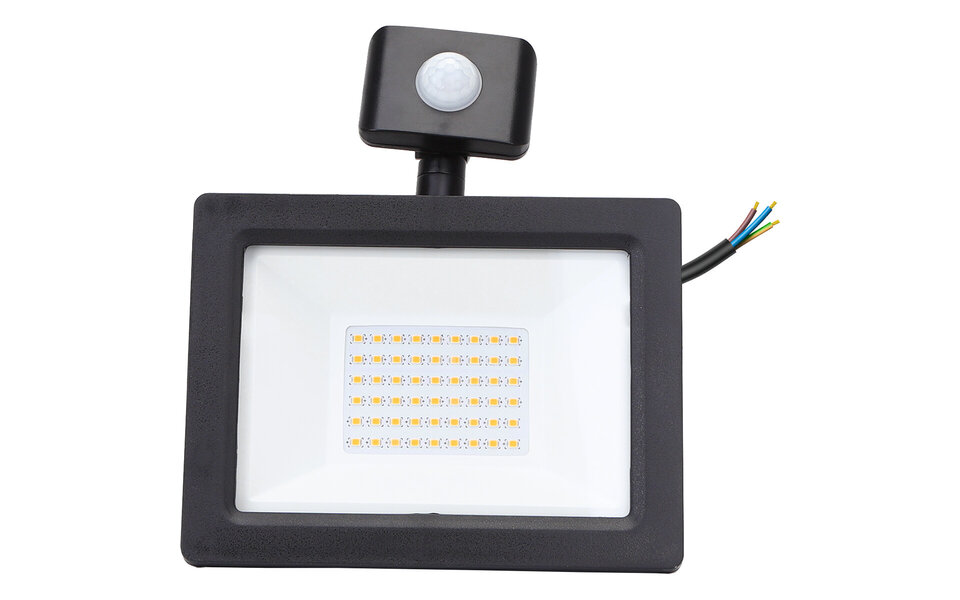 HLW LED LED Bouwlamp 30W met Sensor - Waterdichte LED Bouwlamp & Wandlamp, Neutraal Wit 4000K