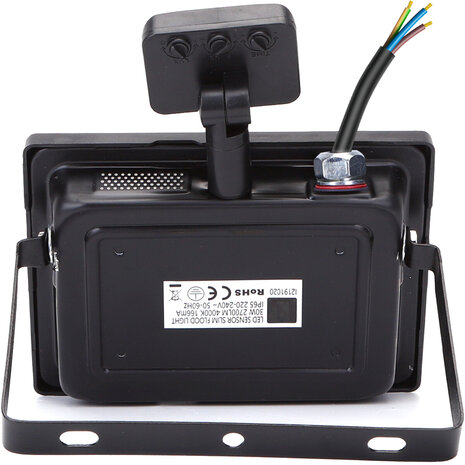 HLW LED LED Bouwlamp 30W met Sensor - Waterdichte LED Bouwlamp & Wandlamp, Neutraal Wit 4000K