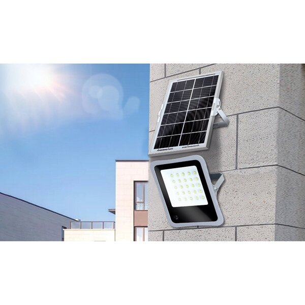 HLW LED LED Bouwlamp en Tuin Wandlamp Solar 50W Waterdicht IP65 Koud Wit 6000K Daglicht Wit