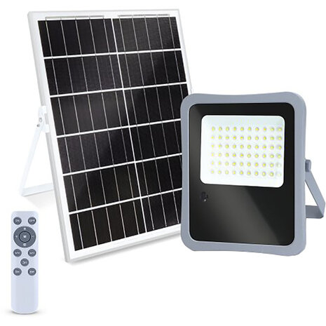 HLW LED LED Floodlight Solar 300W - Waterdichte IP65 LED Bouwlamp & Tuin Wandlamp Koud Wit 6000K