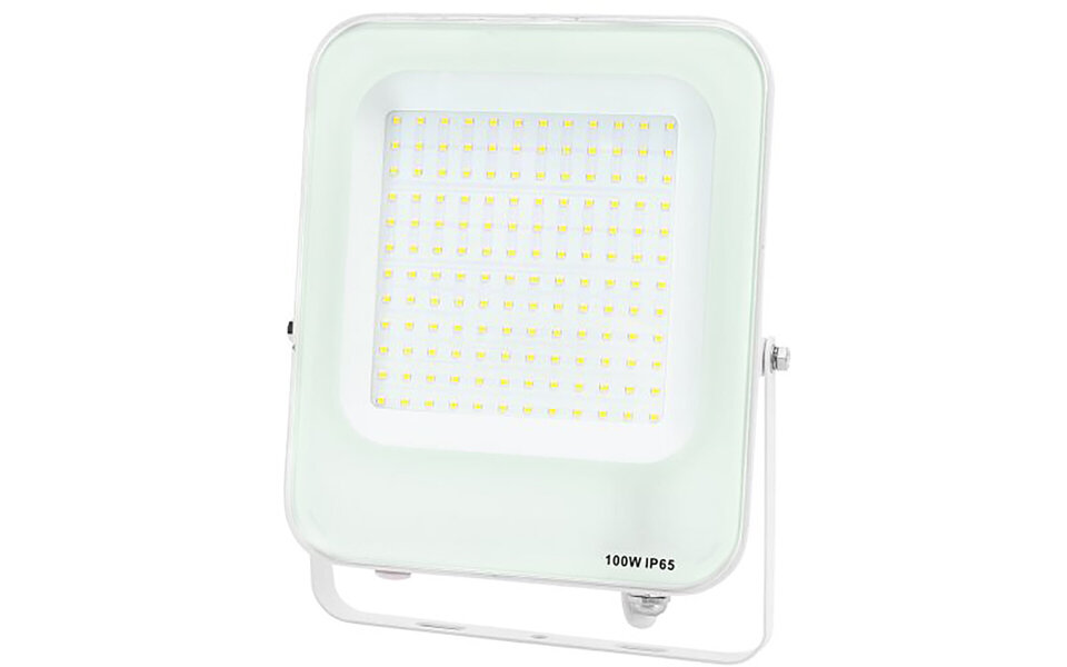 HLW LED LED Bouwlamp 100W - Witte, Waterdichte IP65 Lamp met Verstelbare Beam Angle en Neutraal Wit Licht