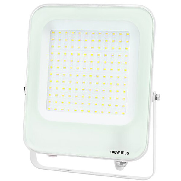 HLW LED LED Bouwlamp 100W - Witte, Waterdichte IP65 Lamp met Verstelbare Beam Angle en Neutraal Wit Licht
