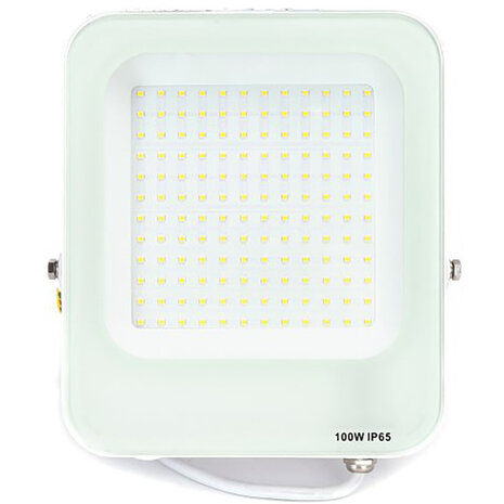 HLW LED LED Bouwlamp 100W - Witte, Waterdichte IP65 Lamp met Verstelbare Beam Angle en Neutraal Wit Licht