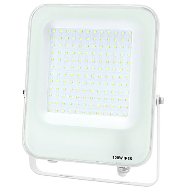 HLW LED Witte LED Bouwlamp 100W - IP65 Waterdicht, Beam Angle Verstelbaar, Koud Wit 6000K Daglicht Wit