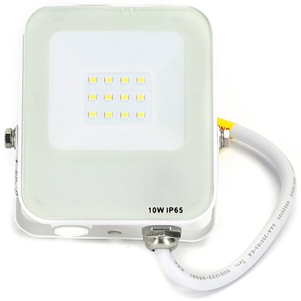 HLW LED Witte LED Bouwlamp 10W met IP65 Waterdichte Behuizing en Verstelbare Beam Angle, Koud Wit 6000K Daglicht Wit