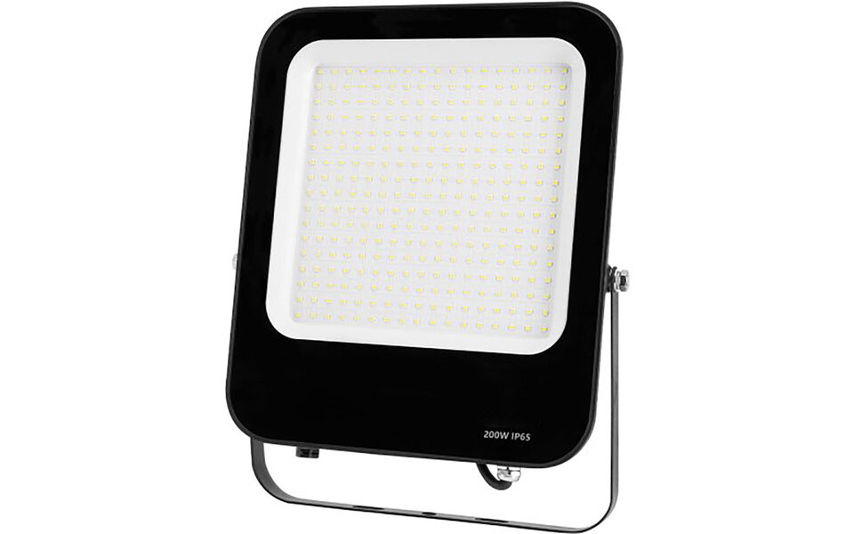 HLW LED LED Bouwlamp Waterdicht IP65 met Verstelbare Beam Angle - Zwart & Wit, Koud Wit 6000K Daglicht Wit