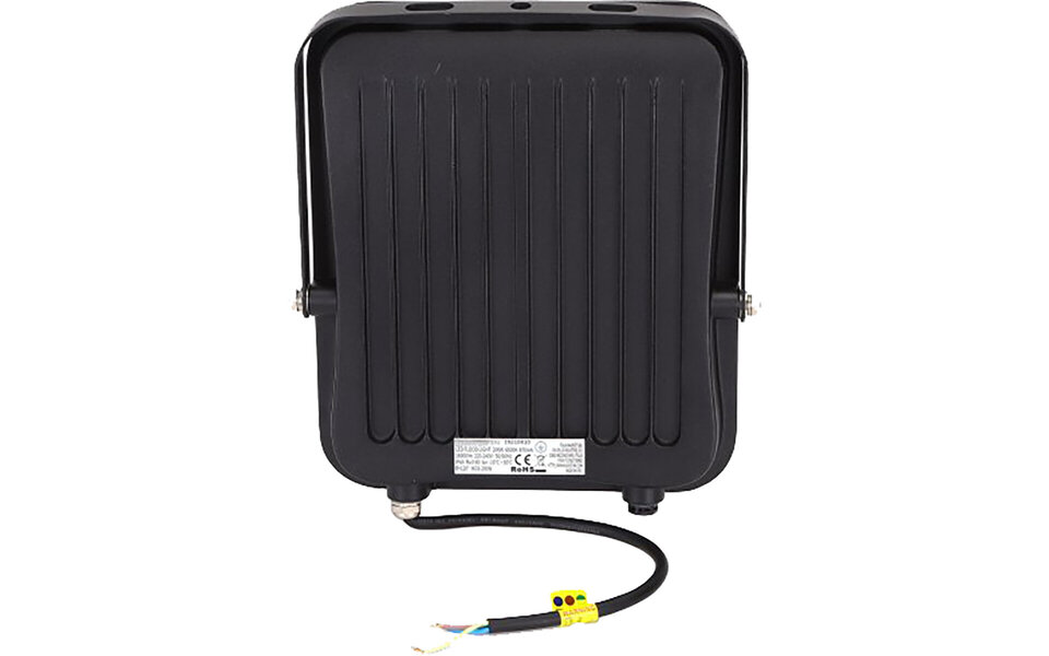 HLW LED LED Bouwlamp Waterdicht IP65 met Verstelbare Beam Angle - Zwart & Wit, Koud Wit 6000K Daglicht Wit