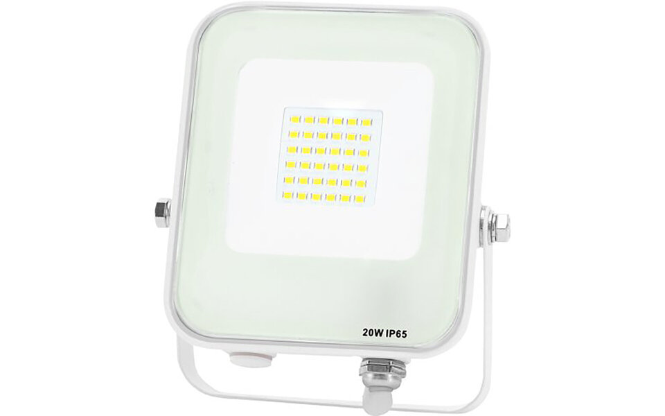 HLW LED Witte LED Bouwlamp 20W - IP65 Waterdicht & Beam Angle Verstelbaar, Neutraal Wit