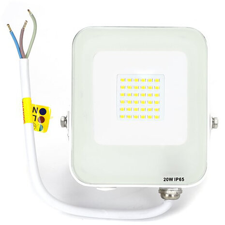 HLW LED Witte LED Bouwlamp 20W - IP65 Waterdicht & Beam Angle Verstelbaar, Neutraal Wit