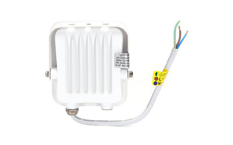 HLW LED Witte LED Bouwlamp 20W - IP65 Waterdicht & Beam Angle Verstelbaar, Neutraal Wit