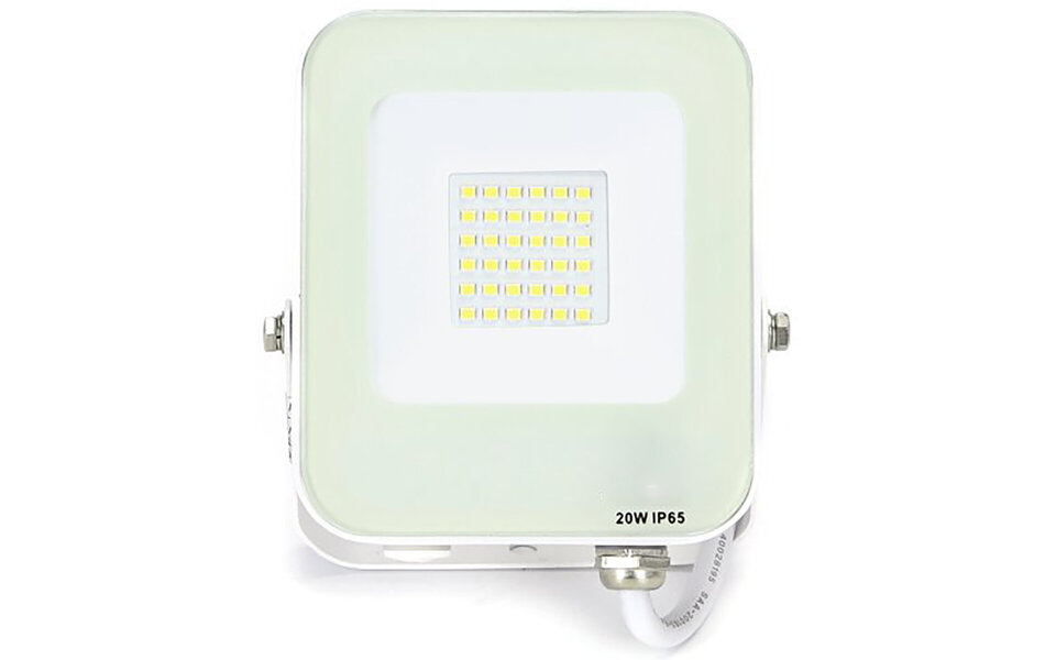 HLW LED LED Bouwlamp Waterdicht IP65 - 20W Koud Wit 6000K, Beam Angle Verstelbaar
