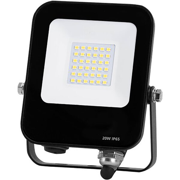 HLW LED LED Bouwlamp IP65 Waterdicht - Zwarte & Witte Vloerlamp met Beam Angle verstelbaar en Koud Wit 6000K