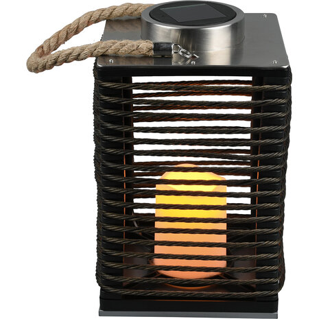 HLW LED LED Tafellamp met Zonne-energie, IP44 Spatwaterdicht en Dag- en Nachtsensor