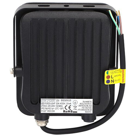 HLW LED LED Bouwlamp IP65 - Zwarte & Witte Vloerlamp, Waterdicht met Verstelbare Beam Angle