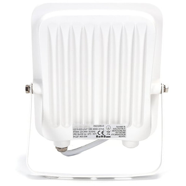 HLW LED LED Bouwlamp 50W IP65 Waterdicht - Witte Vloerlamp met Verstelbare Beam Angle, Neutraal Wit