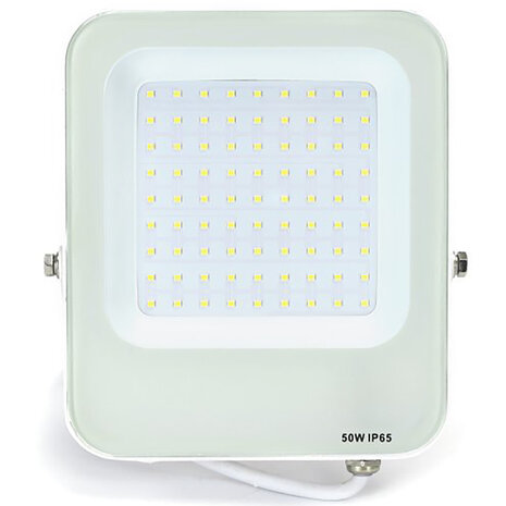 HLW LED LED Bouwlamp 50W Waterdicht IP65 - Witte Vloerlamp Koud Wit 6000K, Beam Angle Verstelbaar