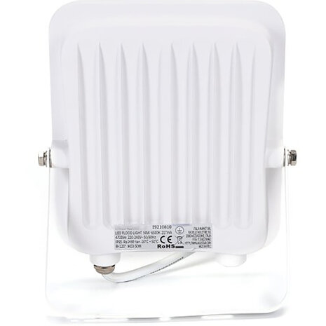 HLW LED LED Bouwlamp 50W Waterdicht IP65 - Witte Vloerlamp Koud Wit 6000K, Beam Angle Verstelbaar