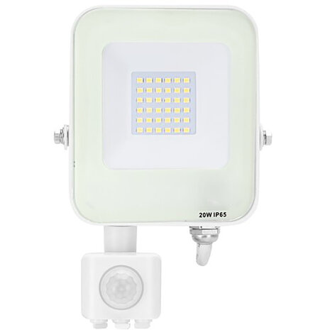 HLW LED LED Bouwlamp & Wandlamp met Bewegingssensor - IP65 Waterdicht, Beam Angle Verstelbaar, Koud Wit 6000K