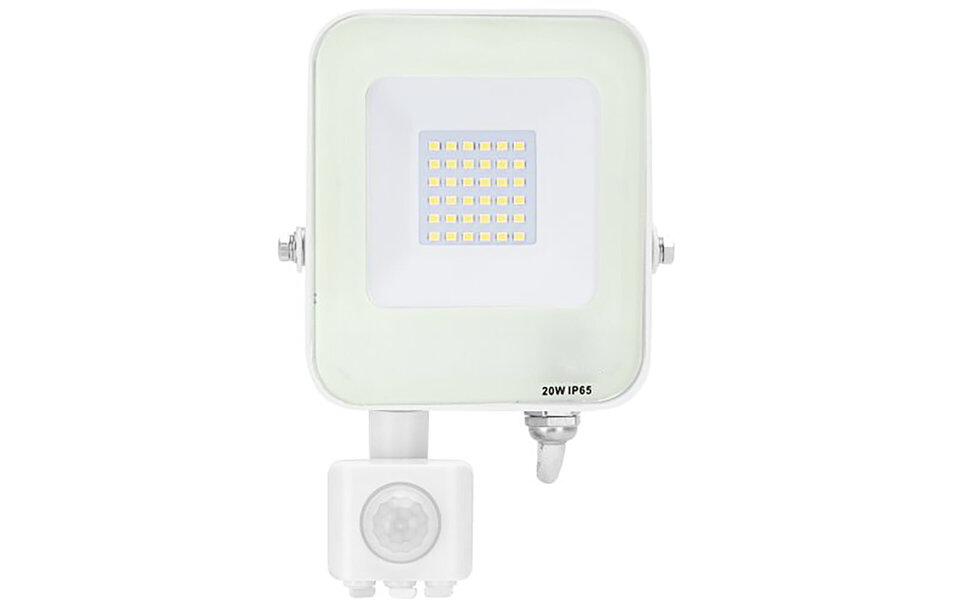 HLW LED LED Bouwlamp & Wandlamp met Bewegingssensor - IP65 Waterdicht, Beam Angle Verstelbaar, Koud Wit 6000K