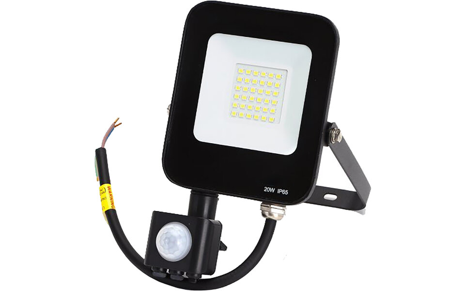 HLW LED LED Bouwlamp 20W - Zwarte Vloerlamp met Bewegingssensor, IP65 Waterdicht & Koud Wit 6000K HLW LED LED Bouwlamp 20W - Zwarte Vloerlamp met Bewegingssensor, IP65 Waterdicht & Koud Wit 6000K
