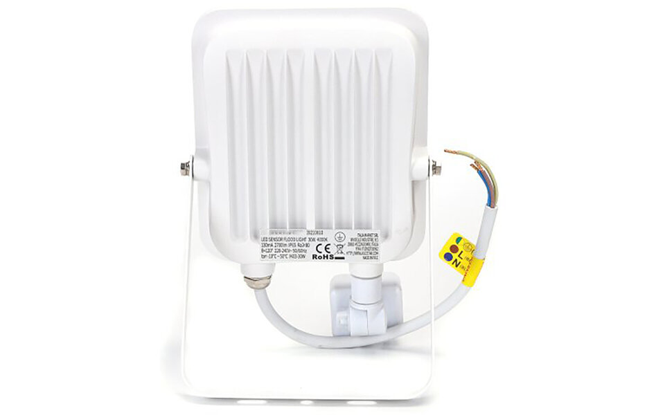 HLW LED LED Bouwlamp & Wandlamp met Sensor - Waterdicht IP65, Beam Angle Verstelbaar, Neutraal Wit HLW LED LED Bouwlamp & Wandlamp met Sensor - Waterdicht IP65, Beam Angle Verstelbaar, Neutraal Wit