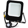 HLW LED LED Bouwlamp 30W Met Sensor - Waterdicht IP65, Mat Zwarte Vloer- & Wandlamp