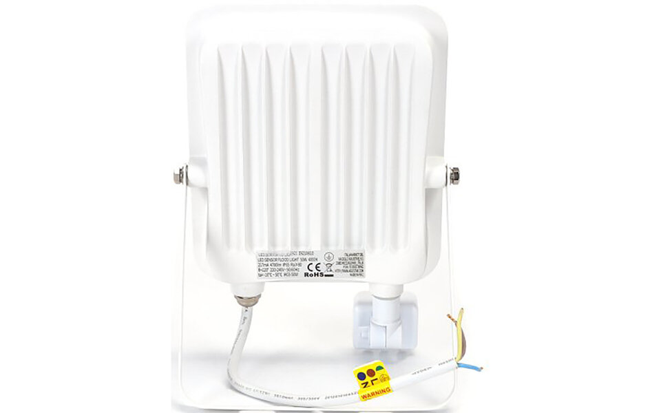 HLW LED LED Bouwlamp met Bewegingssensor en verstelbare beam angle - Waterdicht IP65, neutraal wit 4000K