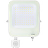 HLW LED LED Bouwlamp met Bewegingssensor - Waterdichte LED Wandlamp met Sensor, 50W Koud Wit 6500K