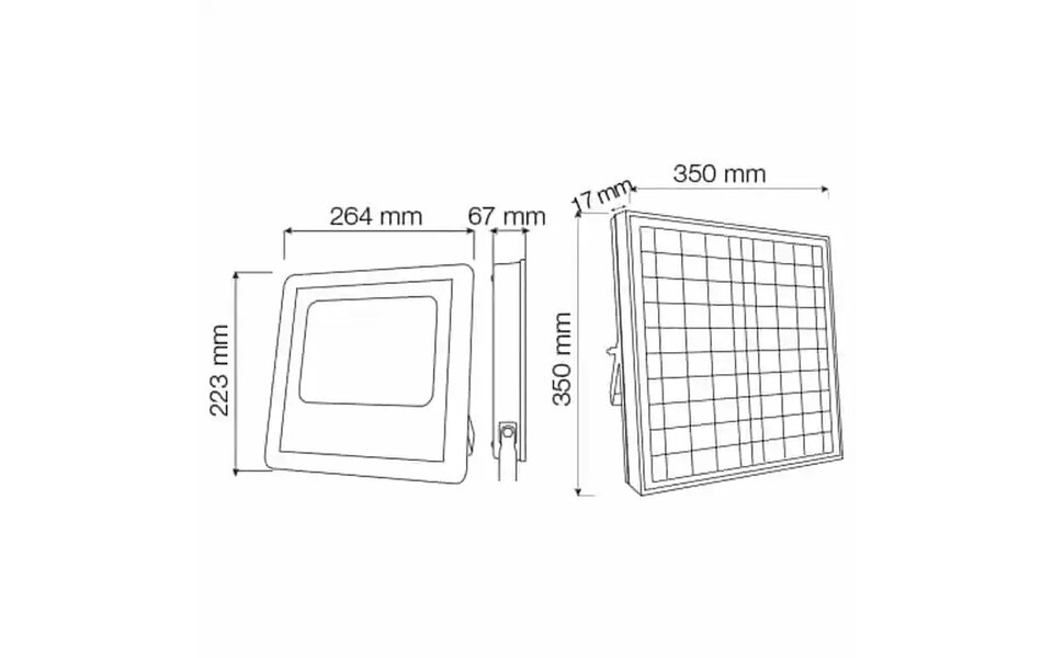 HLW LED LED Bouwlamp & Tuin Wandlamp IP65 Waterdicht - 60W LED, Koud Wit 6000K