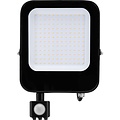 LED Bouwlamp 100 Watt met Sensor - Mat Zwarte LED Bouwlamp, Waterdicht IP65, Neutraal Wit LED Bouwlamp 100 Watt met Sensor - Mat Zwarte LED Bouwlamp, Waterdicht IP65, Neutraal Wit