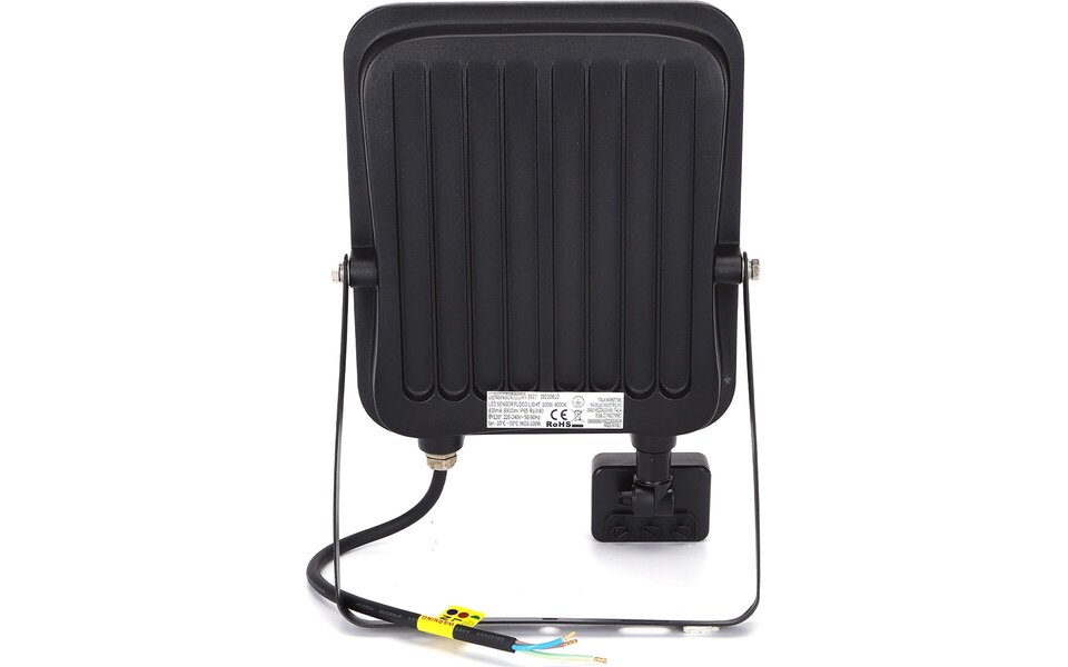 HLW LED LED Bouwlamp 100 Watt met Sensor - Mat Zwarte LED Bouwlamp, Waterdicht IP65, Neutraal Wit HLW LED LED Bouwlamp 100 Watt met Sensor - Mat Zwarte LED Bouwlamp, Waterdicht IP65, Neutraal Wit