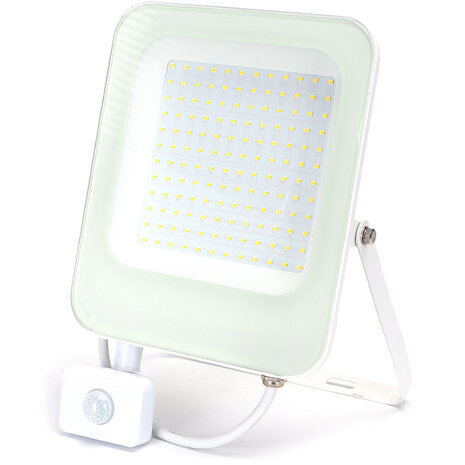 HLW LED LED Bouwlamp 100W met Sensor, Waterdicht IP65 - LED Bouwlamp & Wandlamp met Neutraal Wit
