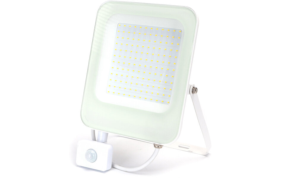 HLW LED LED Bouwlamp 100W met Sensor, Waterdicht IP65 - LED Bouwlamp & Wandlamp met Neutraal Wit