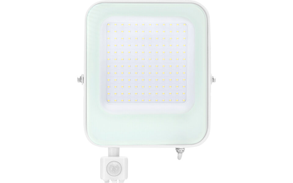 HLW LED LED Bouwlamp 100W met Sensor - Waterdicht IP65, Koud Wit 6500K, LED Bouwlamp & Wandlamp met Sensor