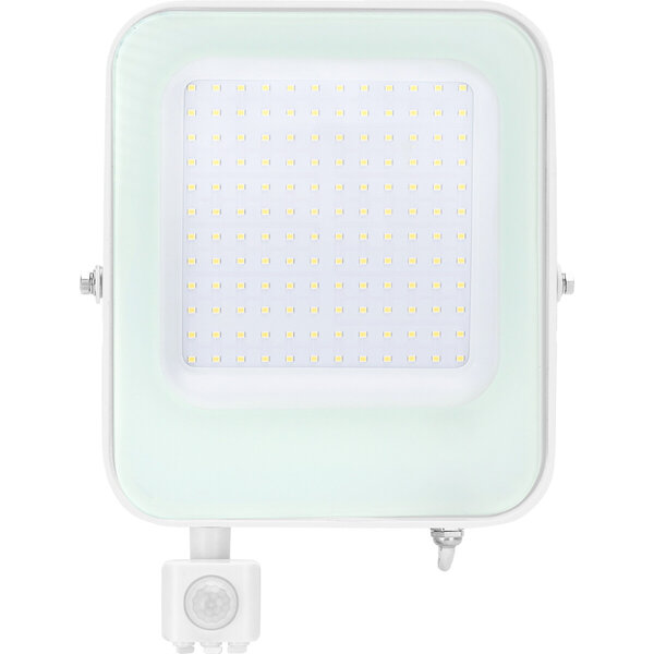 HLW LED LED Bouwlamp 100W met Sensor - Waterdicht IP65, Koud Wit 6500K, LED Bouwlamp & Wandlamp met Sensor