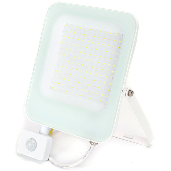 HLW LED LED Bouwlamp 100W met Sensor - Waterdicht IP65, Koud Wit 6500K, LED Bouwlamp & Wandlamp met Sensor