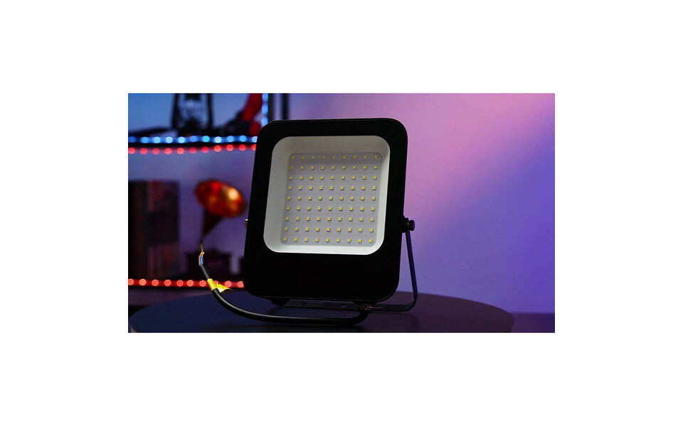 HLW LED LED Bouwlamp 10W Waterdicht IP65 - Zwarte & Witte LED lamp Koud Wit 6000K