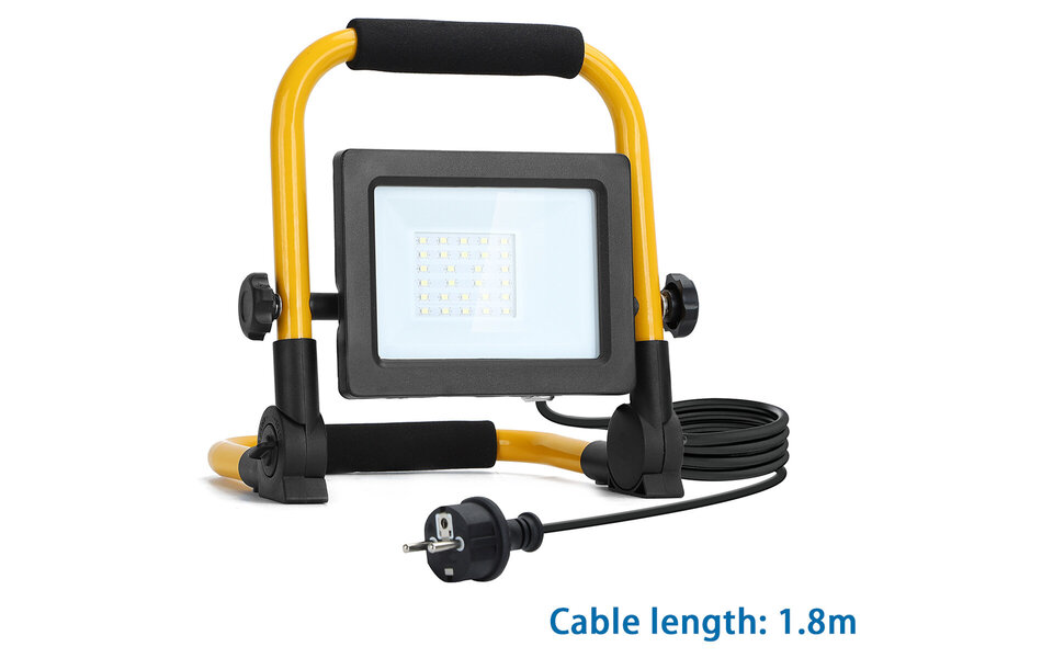 HLW LED Waterdichte, Verstelbare LED Bouwlamp - Witte LED Lamp Koud Wit 6000K IP65